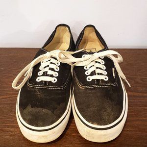 Vans Skateboard Shoes Off the Wall TC9R Black Canvas Lace Up Womens 8.5 Mens 7
